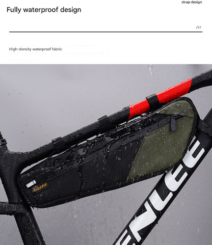 Underslung Waterproof Bicycle Bag - 2.5L Black & Orange