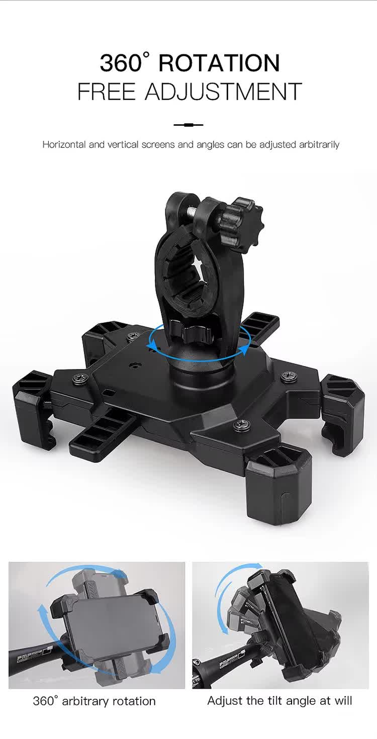 Secure Grip Bike Phone Mount - Blue and Black