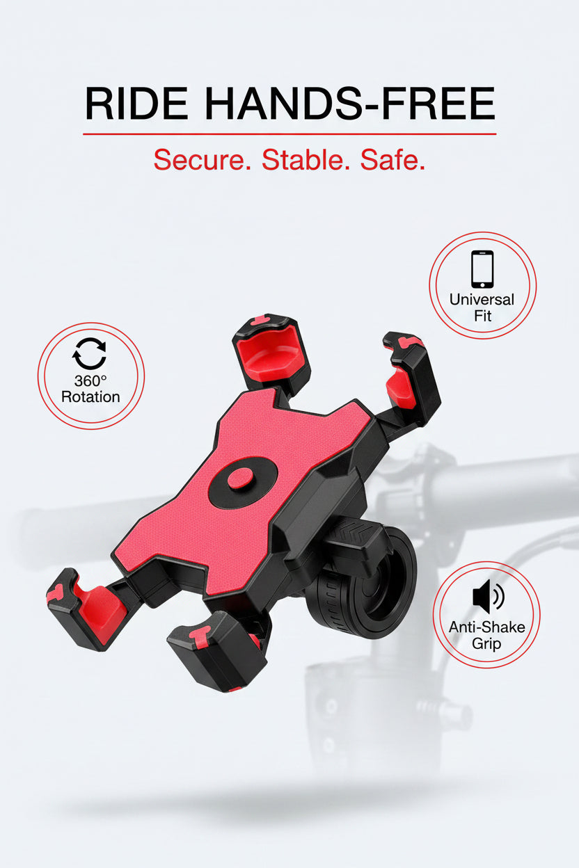 Secure Grip Bike Phone Mount - Blue and Black