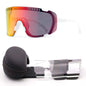 Wide Vision Cycling Sunglasses - White Frame + Red