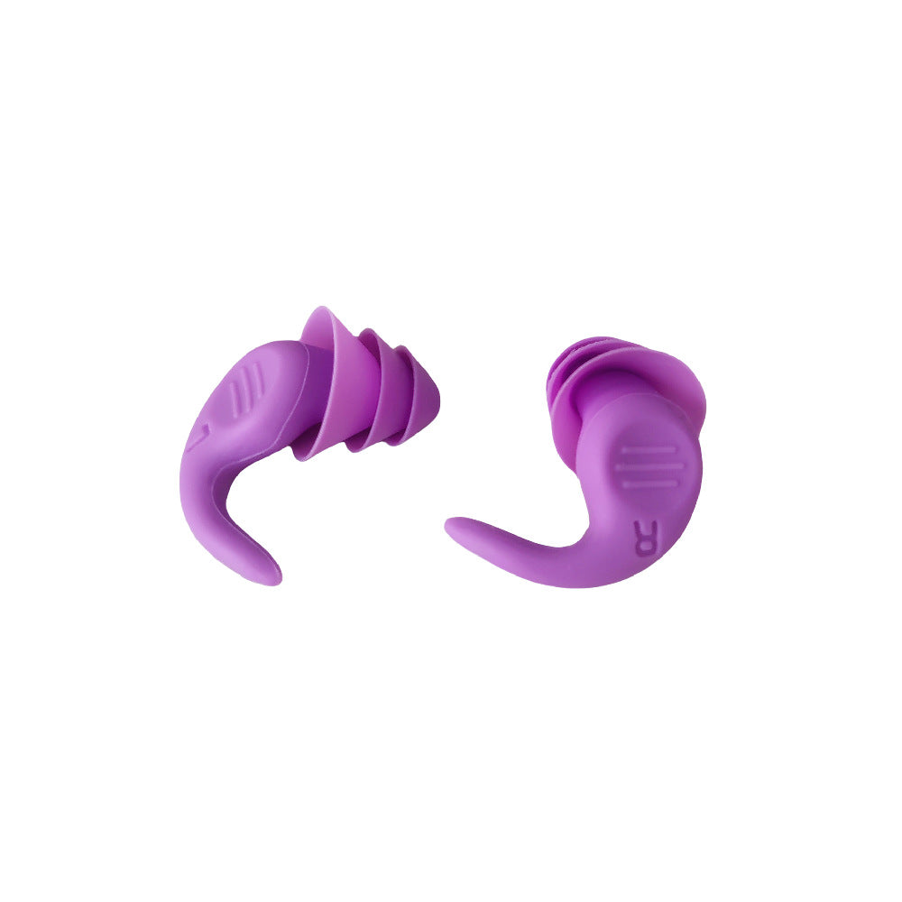 5-Pairs of Swimming or Sleeping Earplugs - Purple