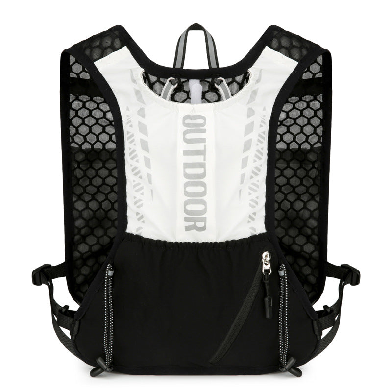 5L Capacity Breathable Hydration Vest - Black & White