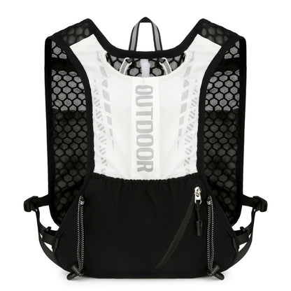 5L Capacity Breathable Hydration Vest - Black & White