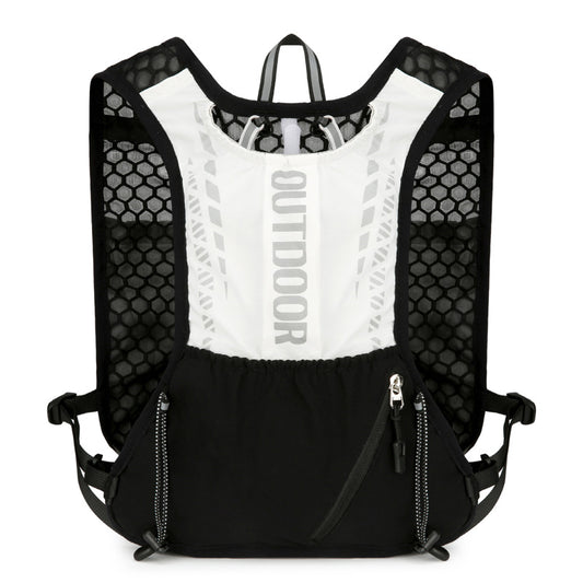 5L Capacity Breathable Hydration Vest - Black & White