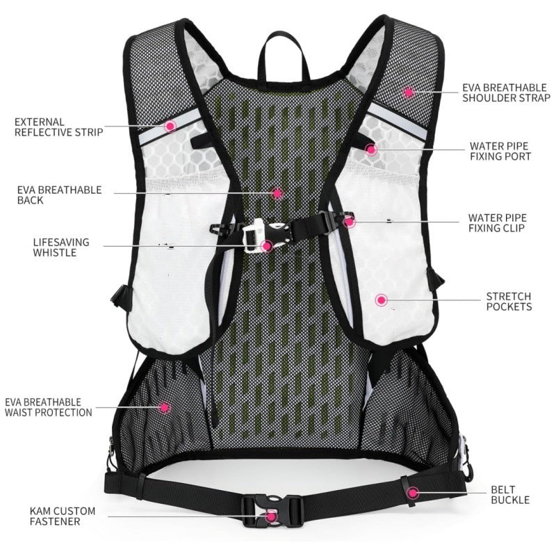 Lightweight Nylon Daypack - White