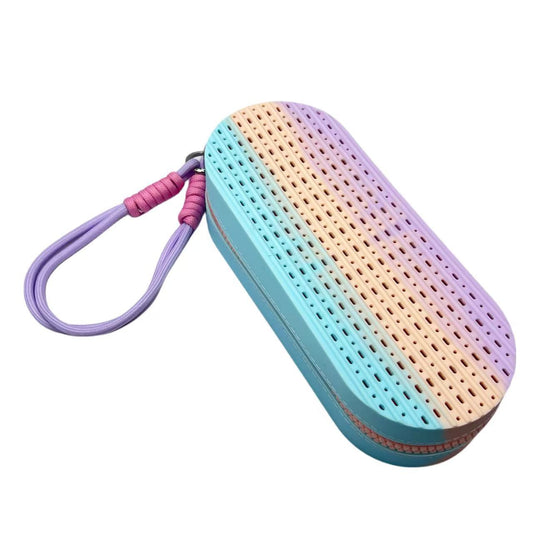Breathable Silicone Goggles Case - Blue/Pink