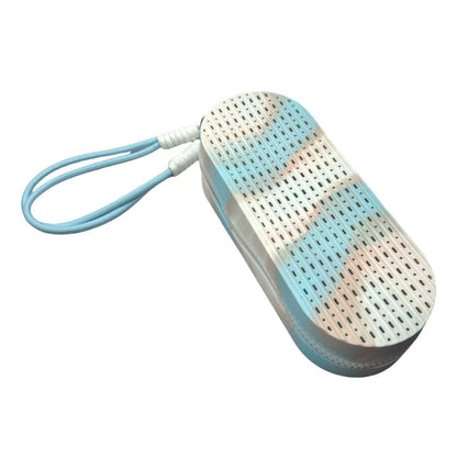 Breathable Silicone Goggles Case - Blue/White