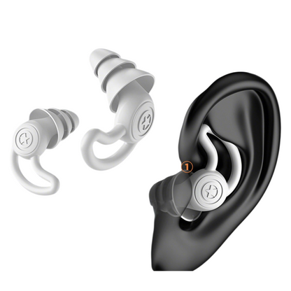 2-Pairs Silicone Ear Plugs - White
