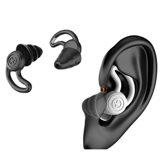 2-Pairs Silicone Ear Plugs - Black