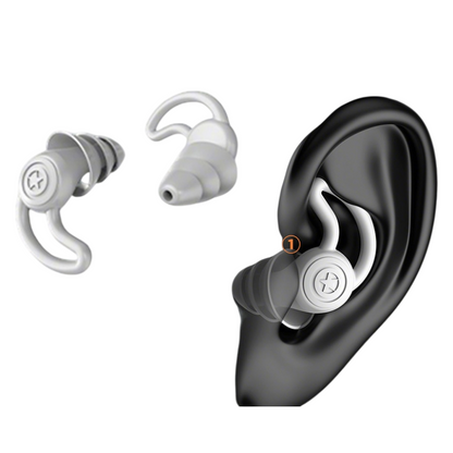 2-Pairs Silicone Ear Plugs - Grey