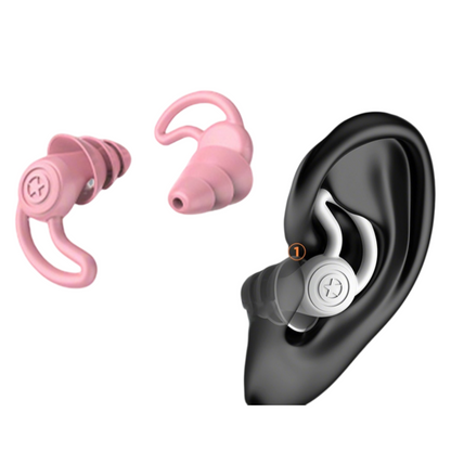 2-Pairs Silicone Ear Plugs - Pink