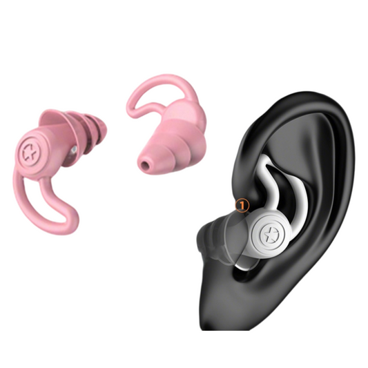 2-Pairs Silicone Ear Plugs - Pink