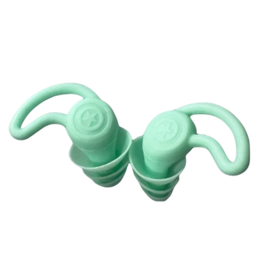 2-Pairs Silicone Ear Plugs - Green