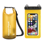 Waterproof Dry Bag + Bonus Phone Pouch - Yellow 10L
