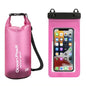 Waterproof Dry Bag + Bonus Phone Pouch - Pink 20L