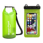 Waterproof Dry Bag + Bonus Phone Pouch - Light Green 20L