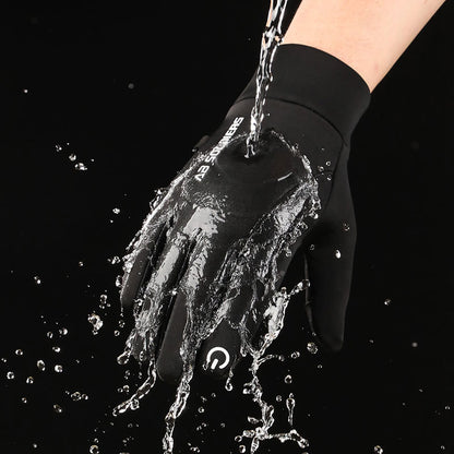 Mens Winter Thermal Cycling Gloves (Grey Medium)