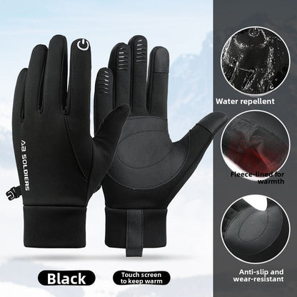 Mens Winter Thermal Cycling Gloves (Grey Extra Large)