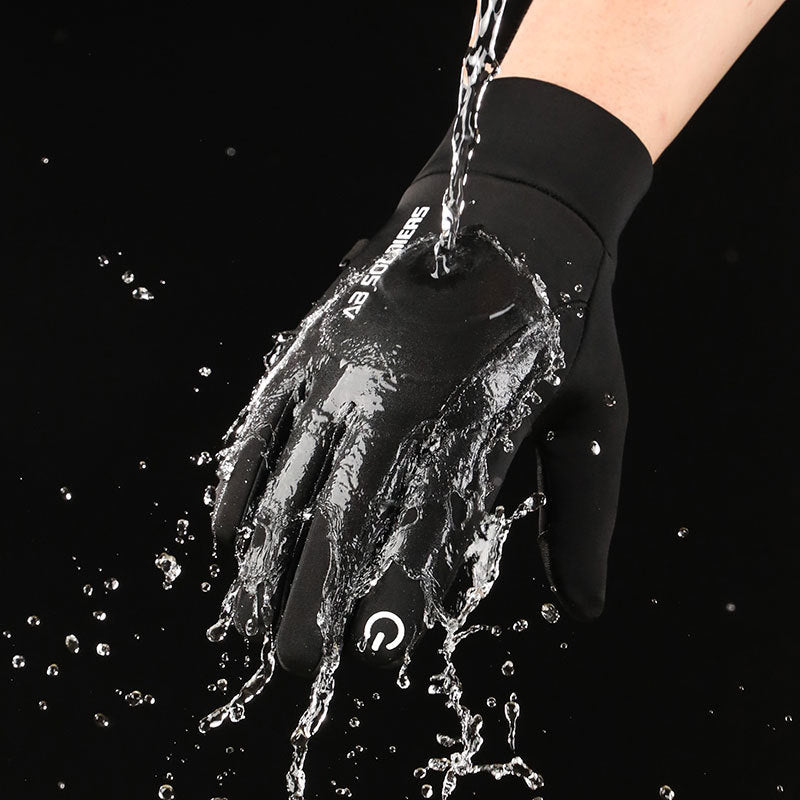 Mens Winter Thermal Cycling Gloves (Grey Extra Large)