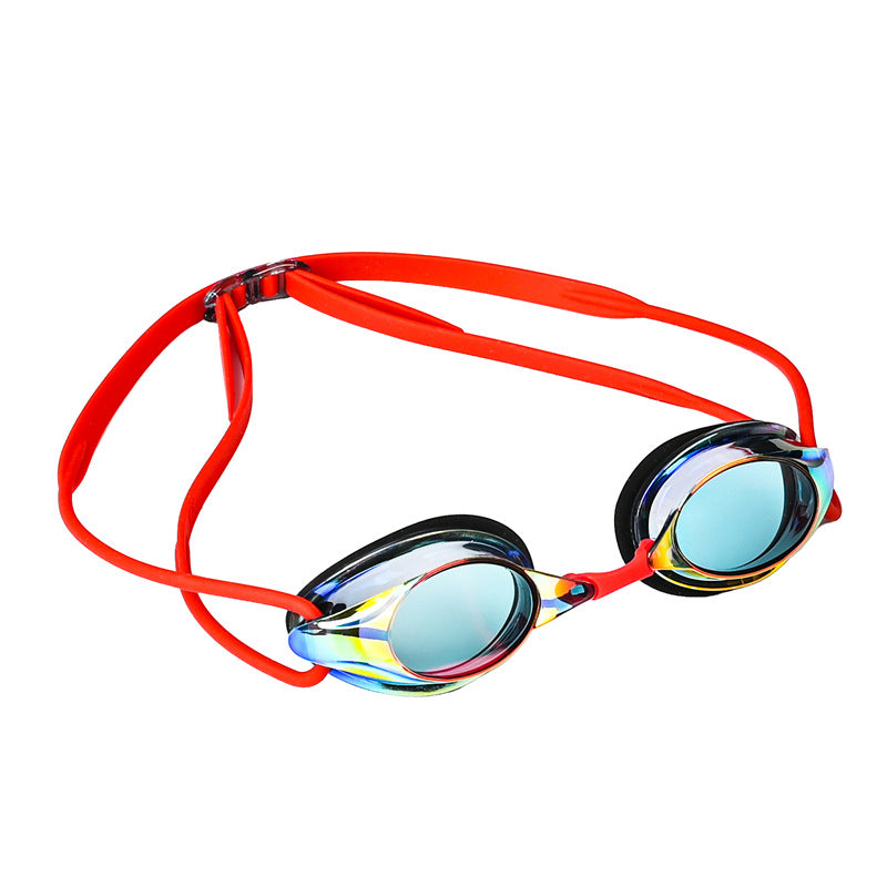 Elite Mirror Lens Swim Goggles - Red