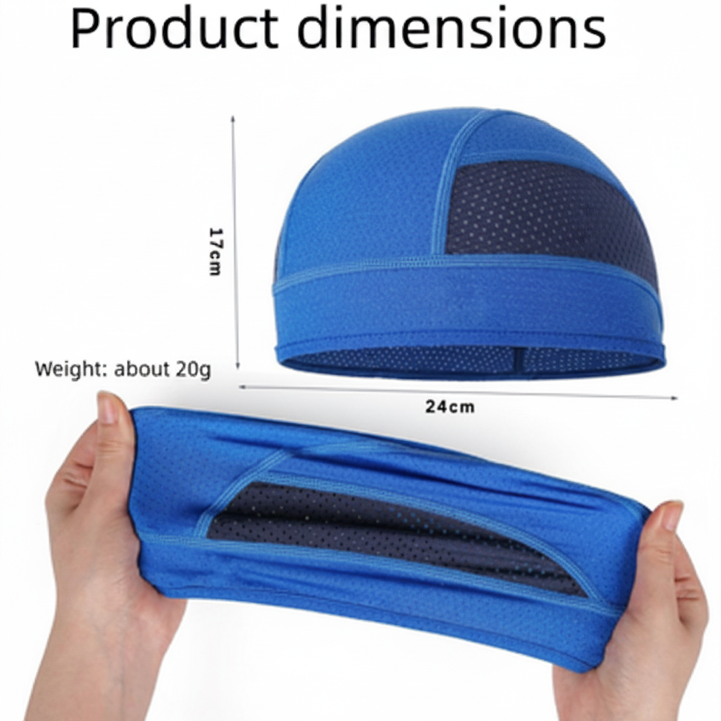 Ventilated Under Helmet Skull Cap - Black