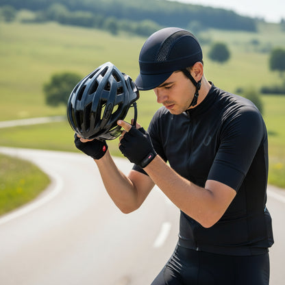 Under Helmet Mesh Cycling Cap - Navy Blue