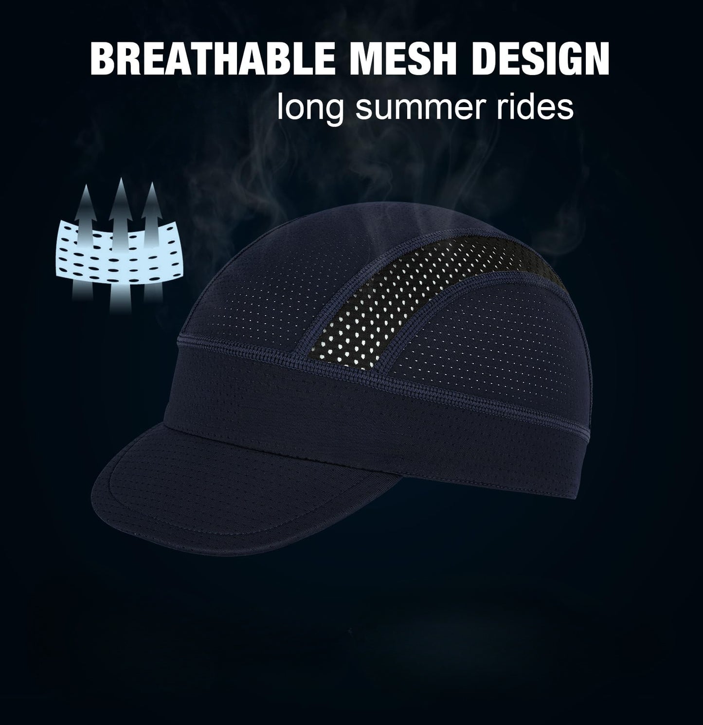 Under Helmet Mesh Cycling Cap - Red
